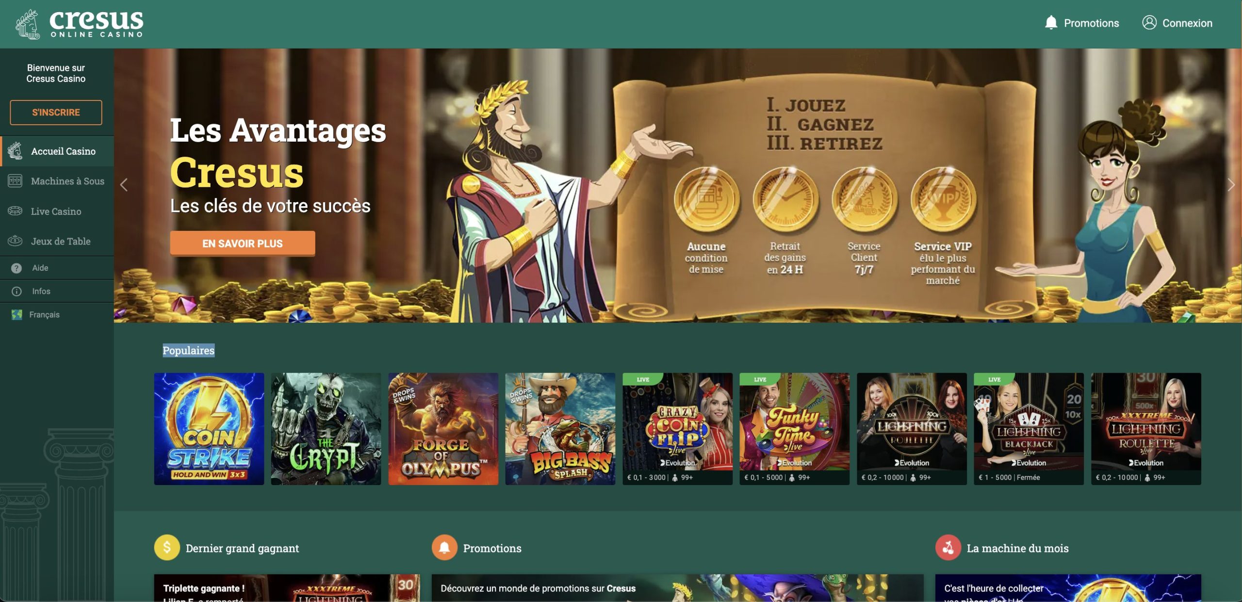 cresus casino a propos