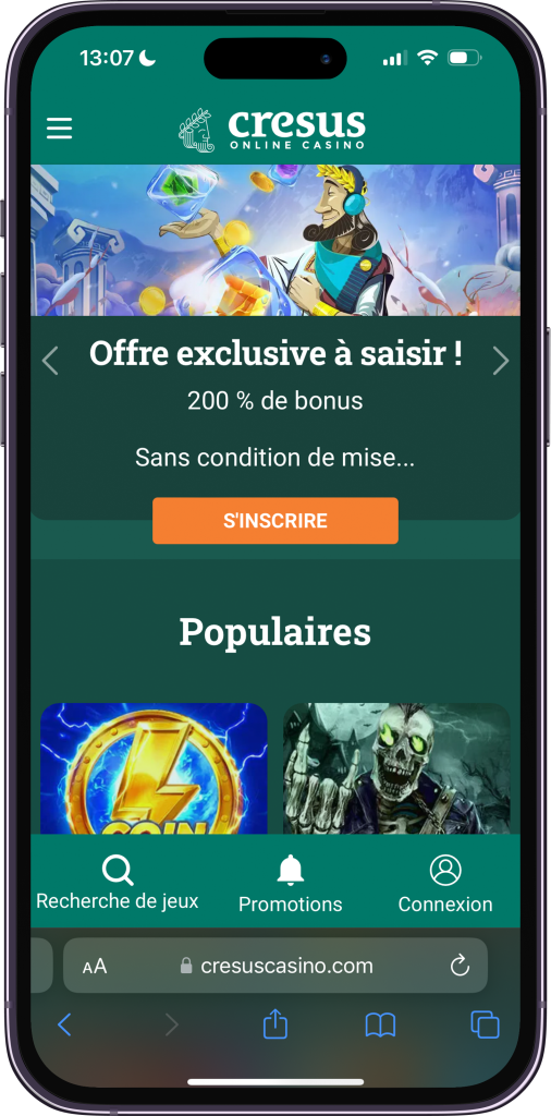 cresus casino mobile